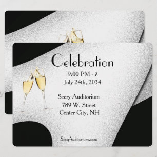 Invitation Champagne Glass