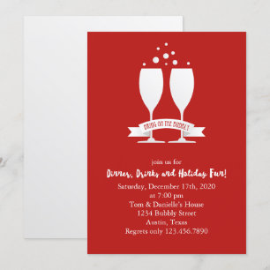Invitation Champagne Glass Fête