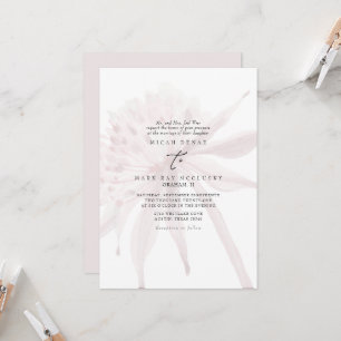 Invitation Champagne rose Muet Mariage Floral