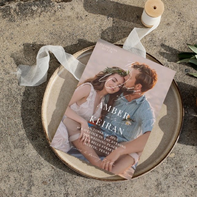 Invitation Champagne Shades - Photo Wedding V2 (Créateur téléchargé)