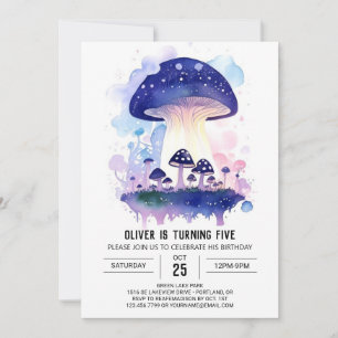 Invitation Champignons magiques Toadstool anniversaire