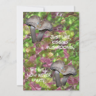 Invitation Champignons qui s'embrassent