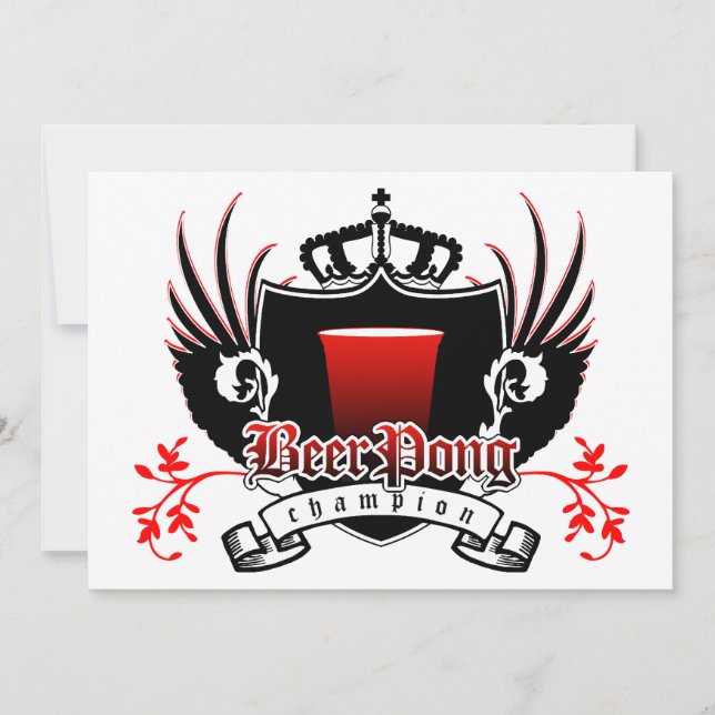 Invitation champion de pong de bière royal crest (Devant)