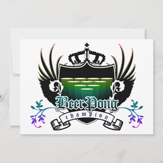 Invitation champion de pong de bière royal crest (Devant)