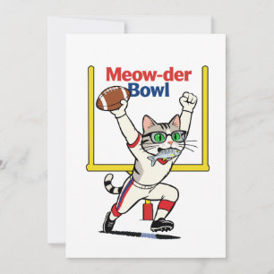 Invitation Champion du Meow-der Bowl Chat de football américa