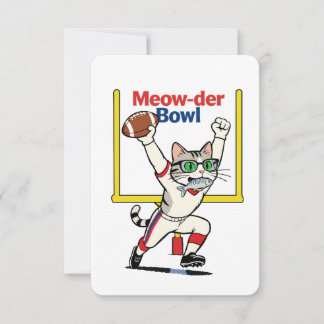 Invitation Champion du Meow-der Bowl Chat de football américa