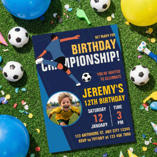 Invitation Championnat Anniversaire de enfant de football mod