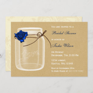 Invitation championnat de campagne mason jar Douche nuptiale