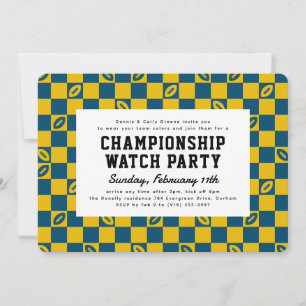 Invitation Championnat de Football Check Game Watch Party