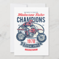 Champions Motocross Retro Vintage Motorbike Image
