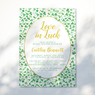 Invitation Chance en amour Green St. Patrick's Day Fête des m