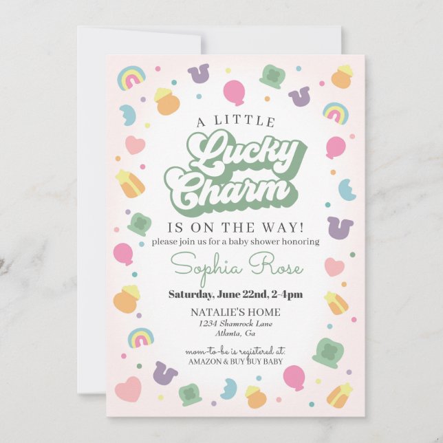 Invitation Chance Jour de la Saint Patrick Baby shower Invita (Devant)