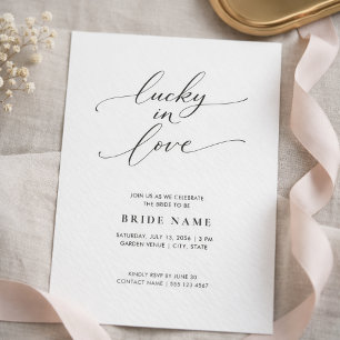 Invitation Chanceuse en amour Réception de mariage minimali