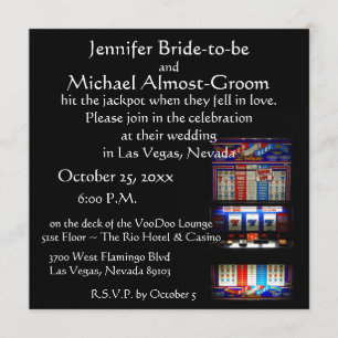 Invitation Chanceux dans le mariage de casino de Las Vegas