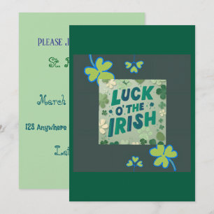 Invitation Chanceux de l'Irlandais 