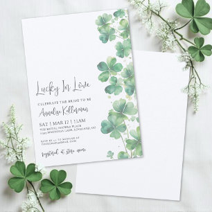 Invitation Chanceux en amour : Fête de mariage pour la Saint-