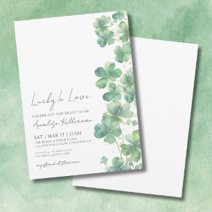 Invitation Chanceux en amour : Fête de mariage pour la Saint-