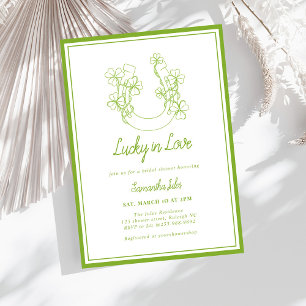 Invitation Chanceux en amour Trèfle à quatre feuilles Fête de