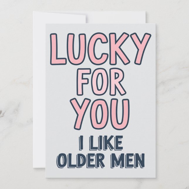 Invitation Chanceux pour vous, j'aime les hommes plus âgés Fu (Devant)