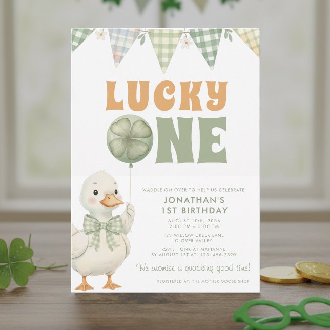 Invitation Chanceux premier anniversaire de la Saint-Patrick (Créateur téléchargé)