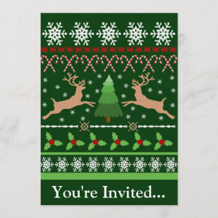 Invitation Chandail de Noël moche drôle