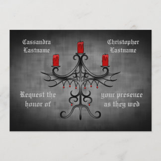 Invitation Chandelabra gothique fantaisie sur mariage éffraya
