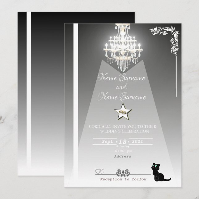 Invitation Chandelier (Devant / Derrière)
