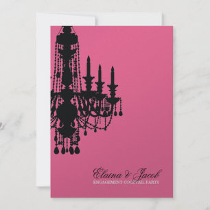 Invitation Chandelier 311-Glitz - Rose métallurgique Invitati
