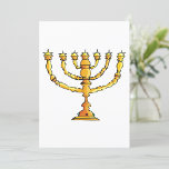 Invitation Chandelier de ménorah juif en or<br><div class="desc">Définissez le ton d'une célébration significative avec ces élégantes invitations de menorah présentant une illustration décorative dorée inspirée de Hanukkah. Parfaites pour les fêtes de vacances, les rassemblements familiaux, les célébrations religieuses et les événements culturels, ces invitations combinent la tradition avec un style artistique pour créer une première impression mémorable...</div>