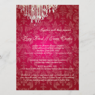 Invitation Chandelier en cristal PixDezines/damas baroque