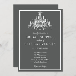 Invitation Chandelier gris