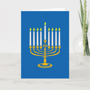 Invitation chandelier jaune hanukkah juif impression