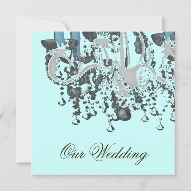 Invitation Chandelier Park Avenue ~ Mariage d'invitation (Devant)