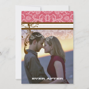 Invitation Chandelier Vintage Brown rose et chocolat photo