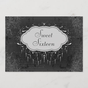 Invitation Chandelier Vintage classique Ornement Sweet 16