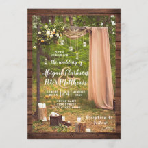 Chandelles de bocal en bois rustique Mariage