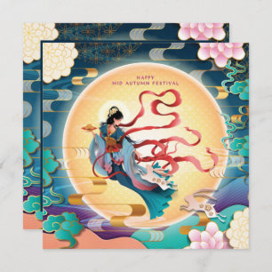 Invitation Chang'e sur la Lune Festival de la mi-automne