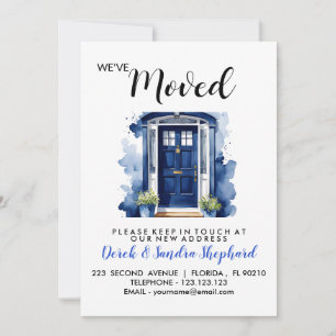 Invitation Changement d'adresse que nous avons déplacé porte 