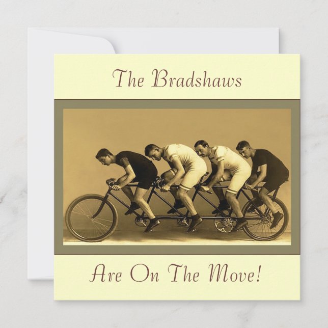 Invitation Changement d'adresse Vintage amusant (Devant)