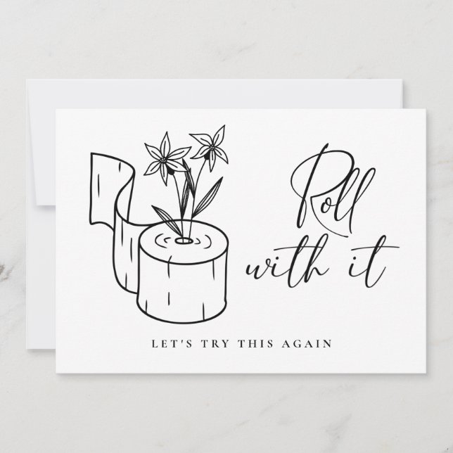 Invitation Changement de date moderne reporté Annulé événemen (Devant)