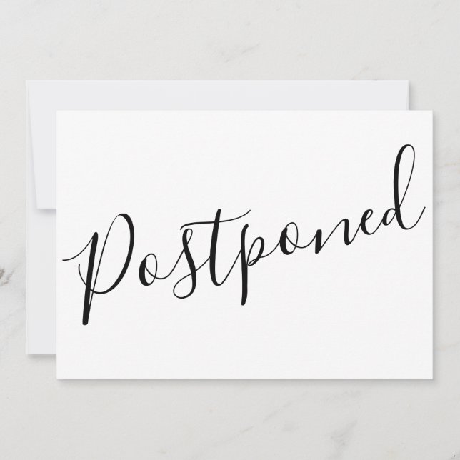 Invitation Changement de date Reporté Événement Annulé Modern (Devant)