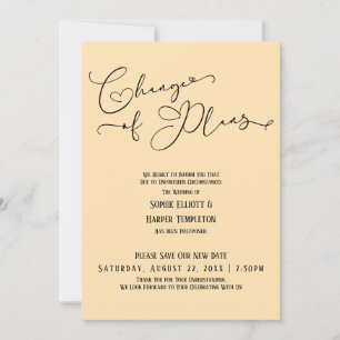 Invitation Changement de plan, Pêche élégante Date du nouveau