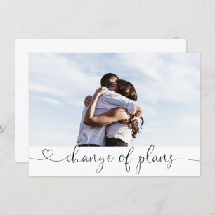 Invitation Changement de plan reporté au Mariage