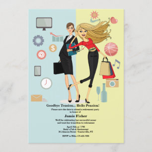 Invitation Changement de vie Parti de retraite des femmes