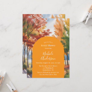 Invitation Changement rustique de la Fête des mariées Feuille