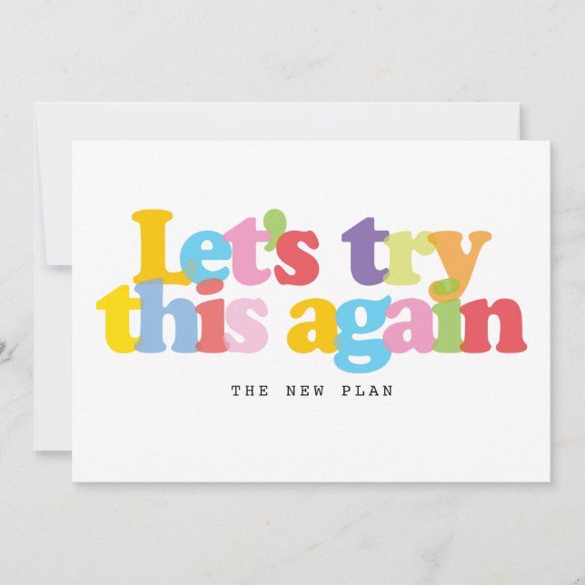 Invitation Changer la date reportée événement annulé (Devant)