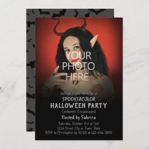 Invitation Changer Photo Halloween Costume Party