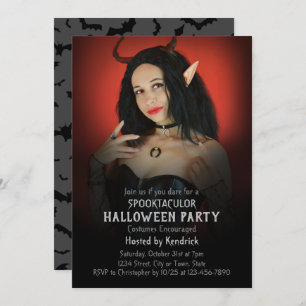 Invitation Changer Photo Halloween Costume Party