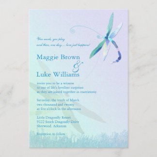 Invitation Chanson de dragonfly Mariage bleu lunaire