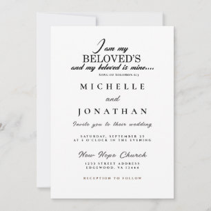 Invitation Chanson moderne de la Bible Salomon Mariage chréti